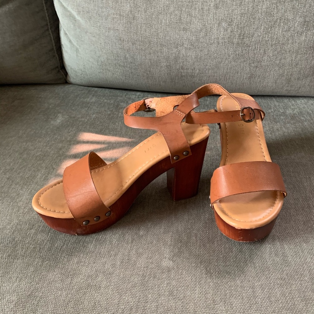 Madden girl brown clog heels